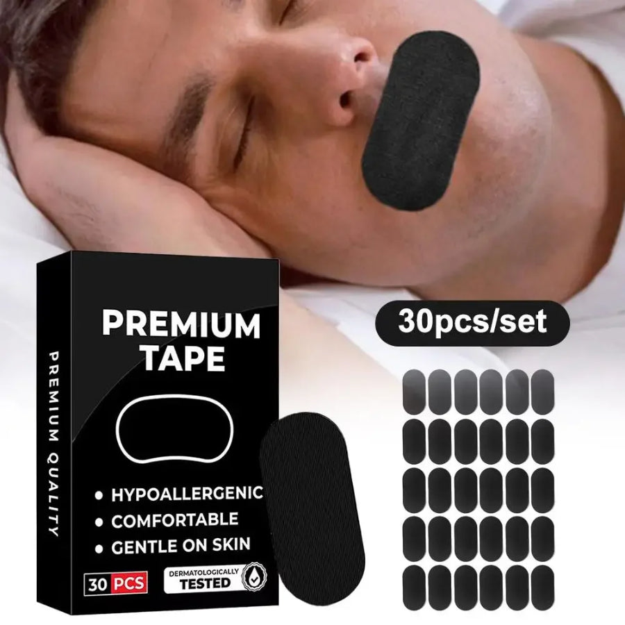 Cintas Bucales Ergonómicas para Respiración Nasal Nocturna - Pack 60 Unidades (2 Meses) — MÁS POPULAR